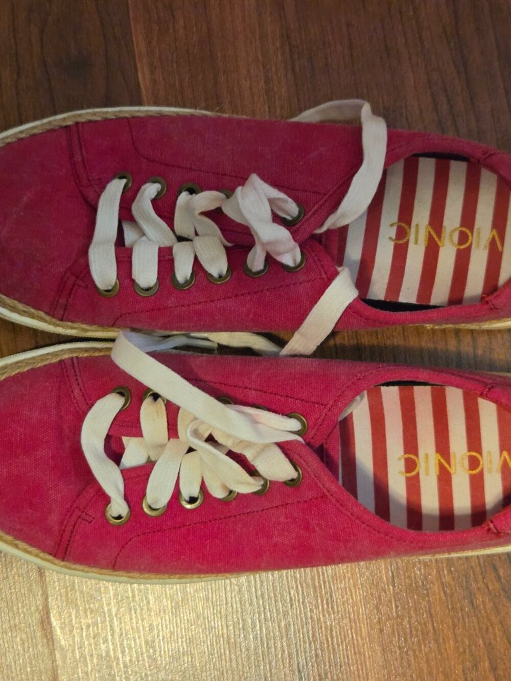 Vionic red sneakers